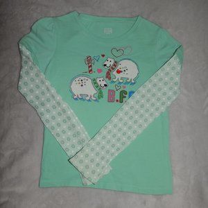 Cherokee & Girlypied Bundle of 3: Girl's Long-sleeved Embroidered Holiday Shirts